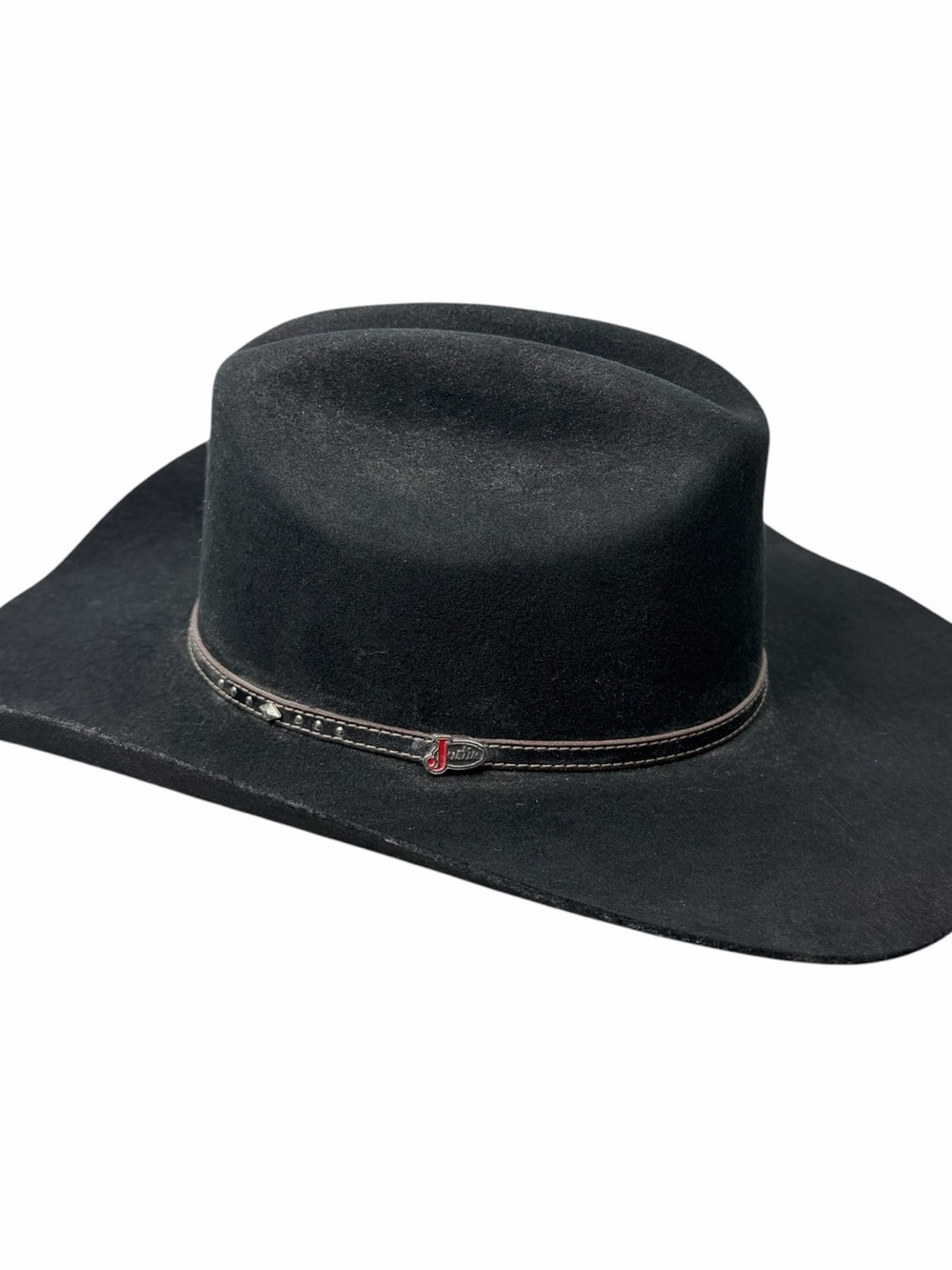 Justin 2X Black Hills 100% Wool Felt Western Cowboy Hat Size 7 1/4